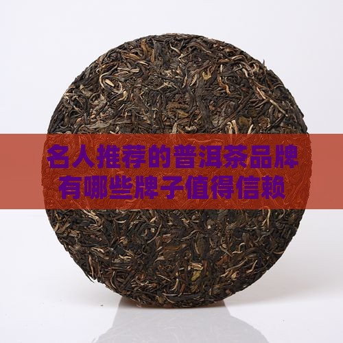 名人推荐的普洱茶品牌有哪些