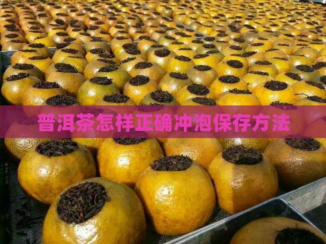 普洱茶怎样正确冲泡保存