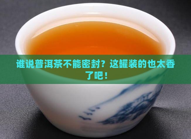 密封的罐装普洱茶