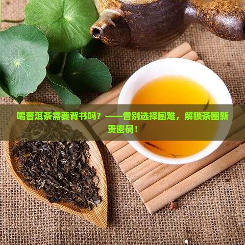 喝普洱茶需要背书吗吗