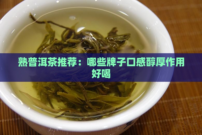 熟普洱茶哪些好喝