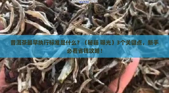 普洱茶最早执行标准