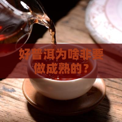 好的普洱茶会做成熟茶吗