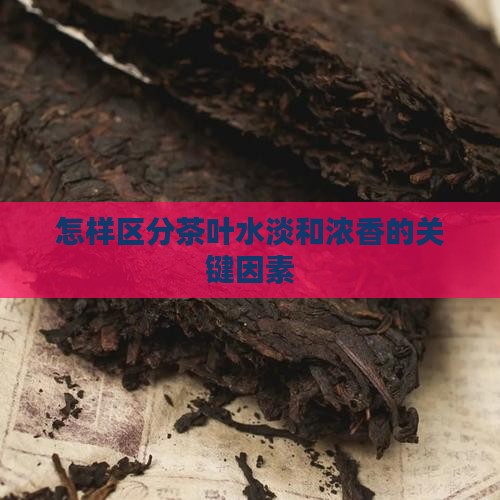 怎样区分茶叶水淡和浓