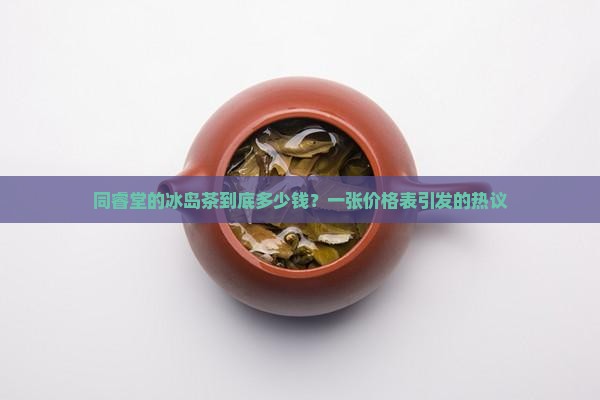 同睿堂冰岛茶价格表