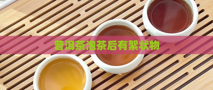普洱茶泡茶后有絮状物