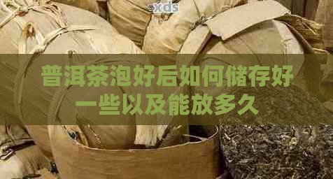 普洱茶泡好后如何储存好