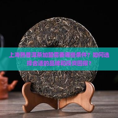 上海熟普洱茶加盟条件 上海熟普洱茶加盟条件