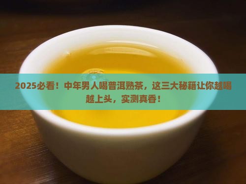 中年男人喝普洱茶熟茶