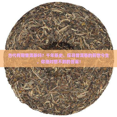 古代有喝普洱茶吗