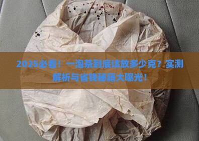 一泡茶多少放多少克茶叶