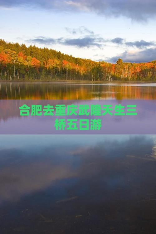 合肥去重庆武隆天生三桥五日游