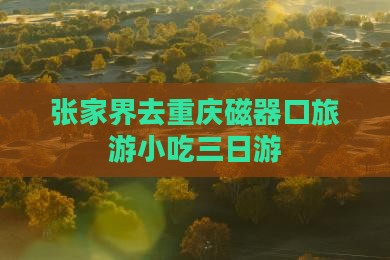 张家界去重庆磁器口旅游小吃三日游