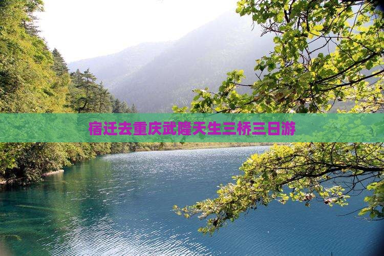 宿迁去重庆武隆天生三桥三日游
