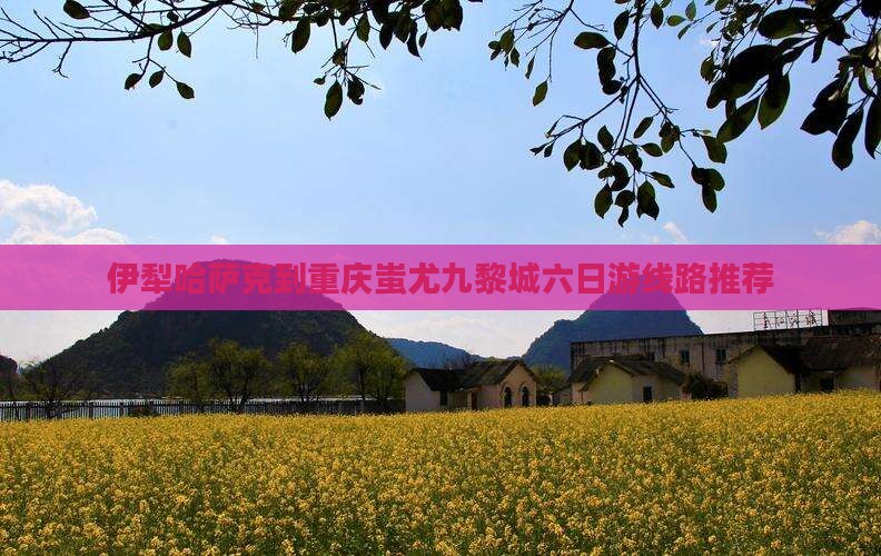 伊犁哈萨克到重庆蚩尤九黎城六日游线路推荐