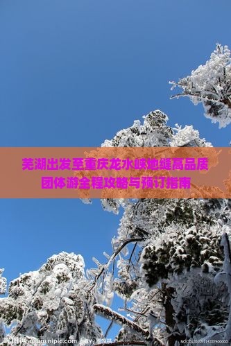 芜湖出发至重庆龙水峡地缝高品质团体游全程攻略与预订指南