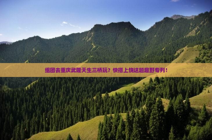 上饶去重庆武隆天生三桥团体旅游