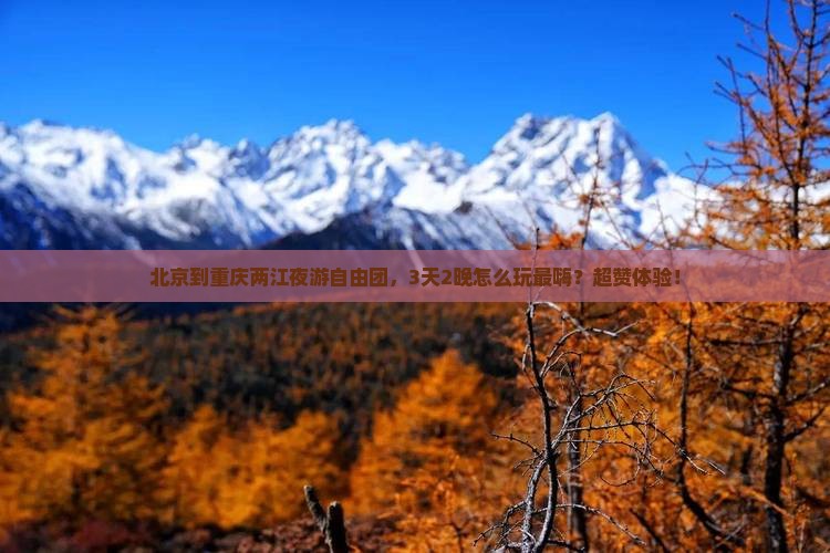 北京到重庆两江夜游自由团