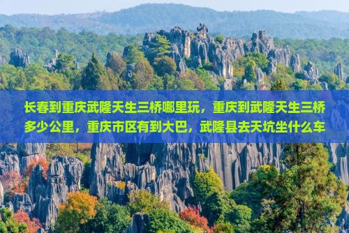 长春到重庆武隆天生三桥哪里玩