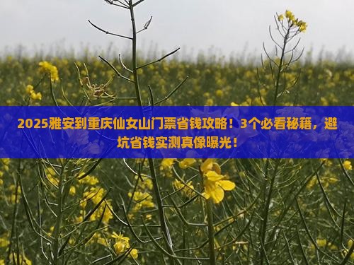 雅安到重庆仙女山门票