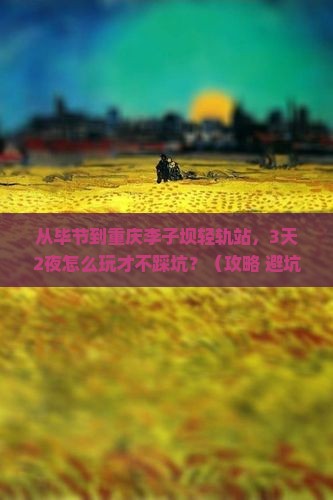 毕节到重庆李子坝轻轨站自由行