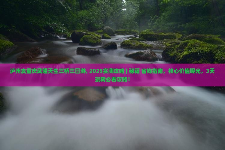泸州去重庆武隆天生三桥三日游