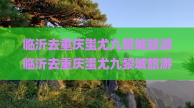临沂去重庆蚩尤九黎城旅游