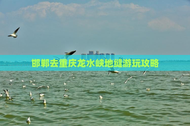 邯郸去重庆龙水峡地缝游玩攻略