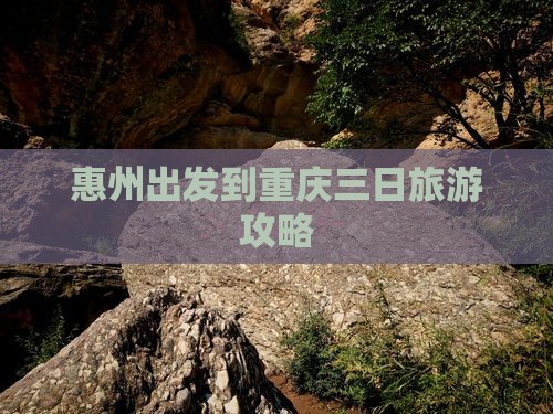惠州出发到重庆三日旅游攻略