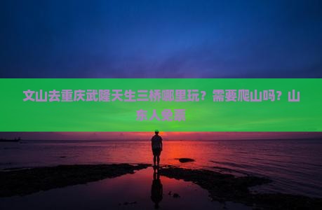 文山去重庆武隆天生三桥哪里玩？需要爬山吗？山东人免票