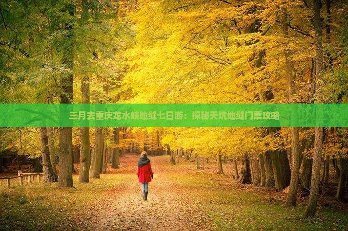三月去重庆龙水峡地缝七日游：探秘天坑地缝门票攻略