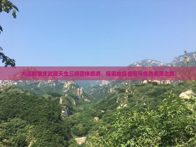 大连到重庆武隆天生三桥团体旅游，探索地缝奇观与自然美景之旅