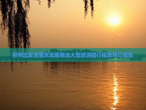 柳州出发至重庆武隆精选大型旅游团行程及预订信息