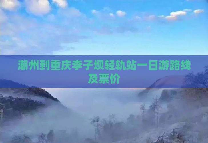 潮州到重庆李子坝轻轨站一日游路线及票价