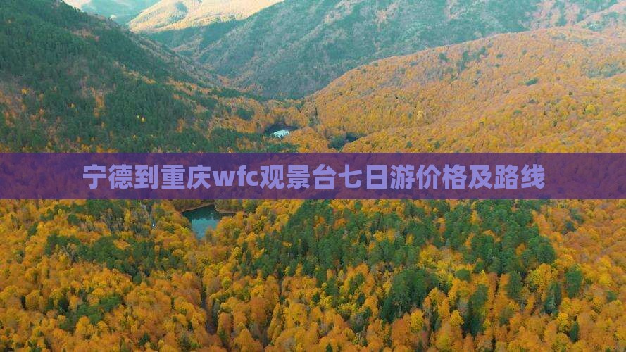 宁德到重庆wfc观景台七日游价格及路线