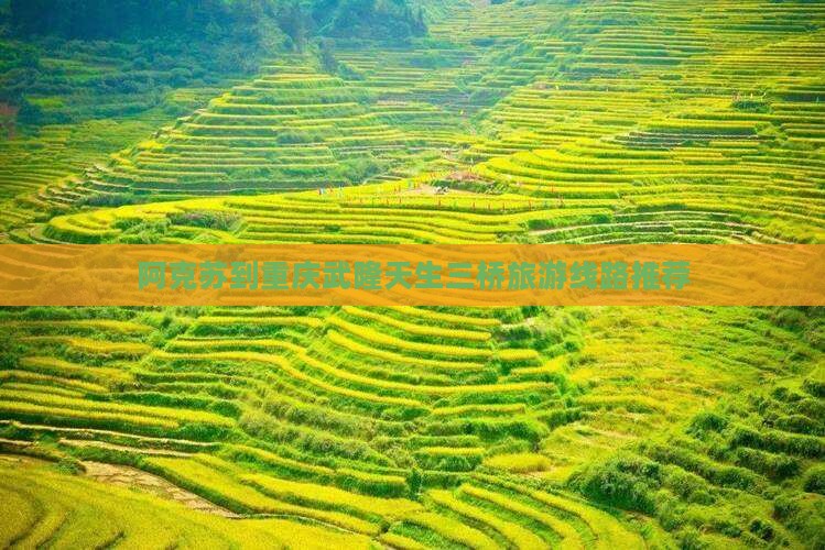 阿克苏到重庆武隆天生三桥旅游线路推荐