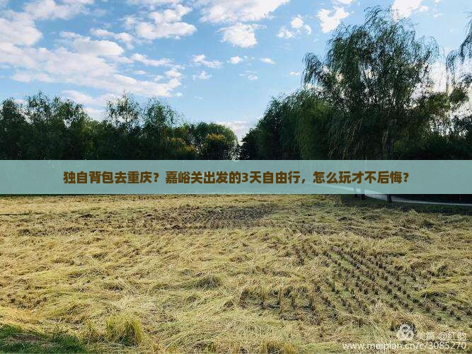 嘉峪关到重庆自由行