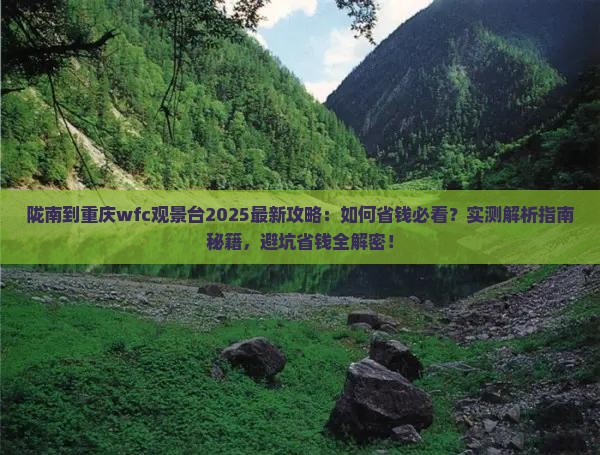 陇南到重庆wfc观景台攻略