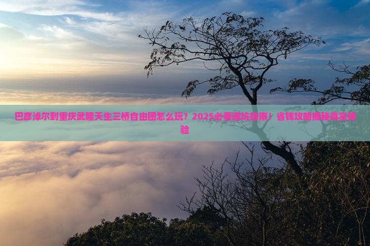 巴彦淖尔到重庆武隆天生三桥自由团