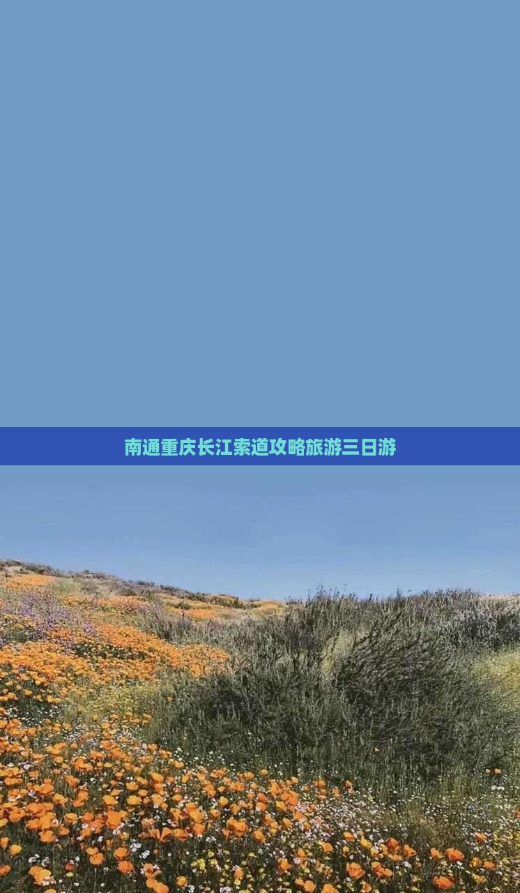 南通去重庆长江索道三日游