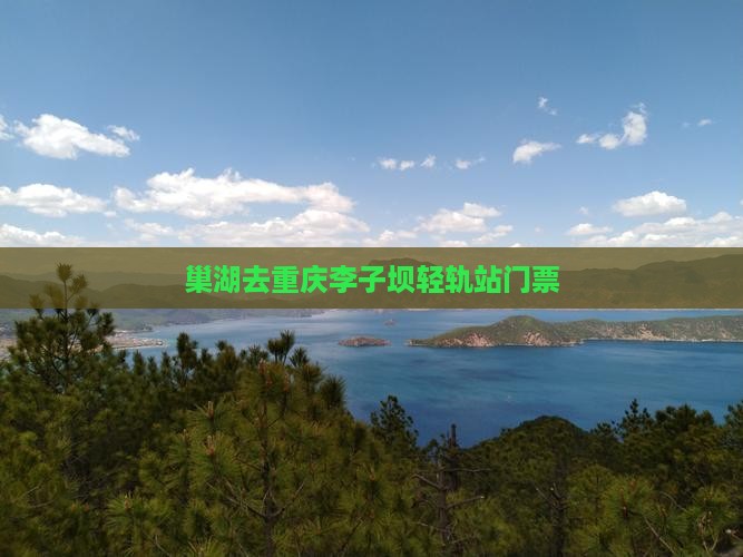 巢湖去重庆李子坝轻轨站门票