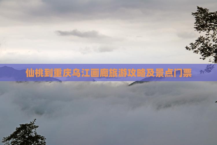 仙桃到重庆乌江画廊门票