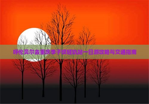 呼伦贝尔去重庆李子坝轻轨站一日游攻略与交通指南
