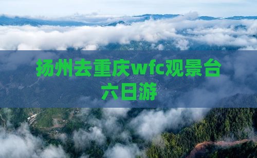扬州去重庆wfc观景台六日游