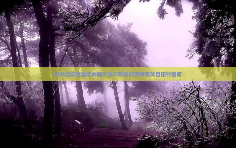 绍兴出发至重庆武隆天生三桥深度游攻略及自由行指南