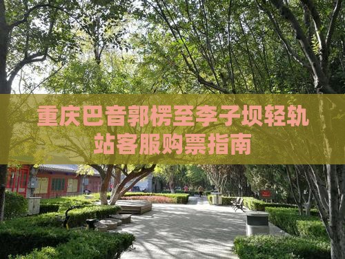 重庆巴音郭楞至李子坝轻轨站客服购票指南