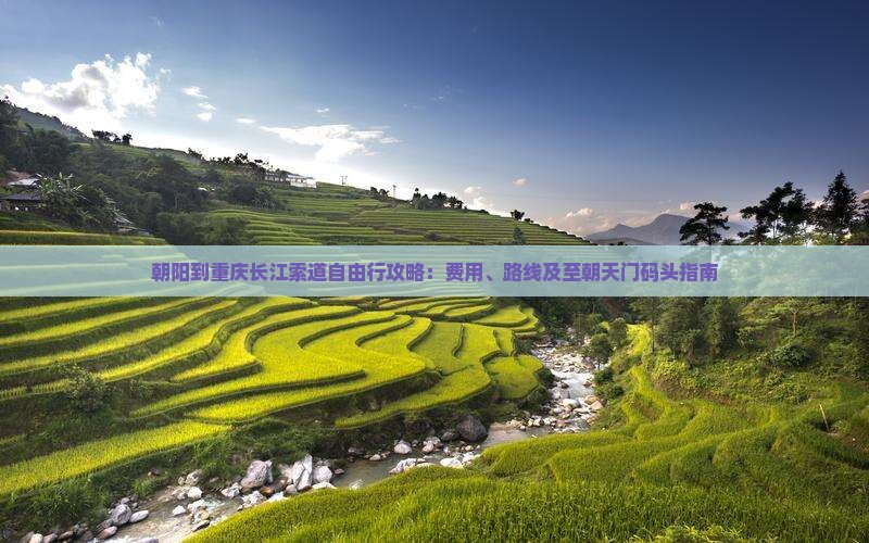朝阳到重庆长江索道自由行攻略：费用、路线及至朝天门码头指南