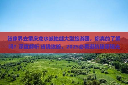 张家界去重庆龙水峡地缝大型旅游团