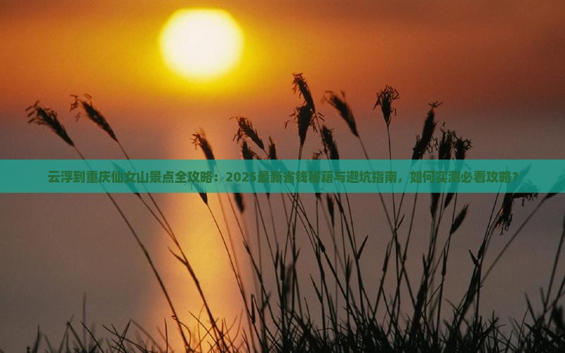 云浮到重庆仙女山景点