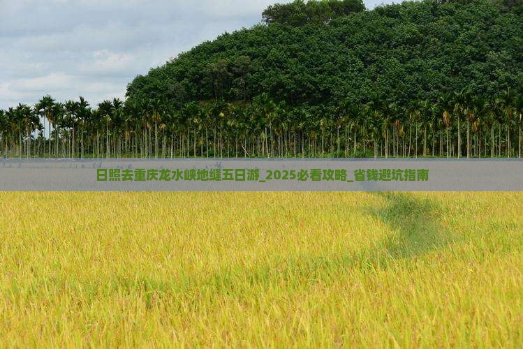 日照去重庆龙水峡地缝五日游